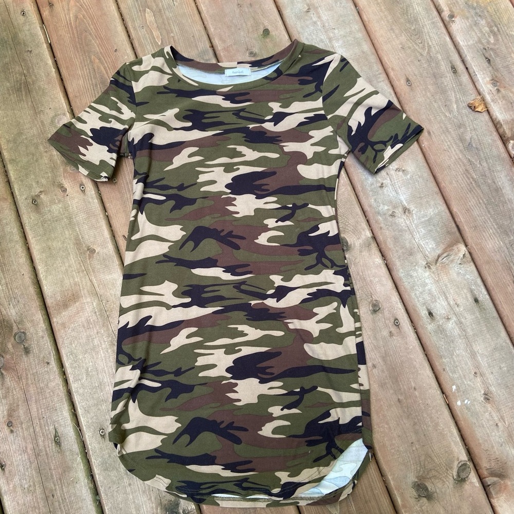 Camo mini dress